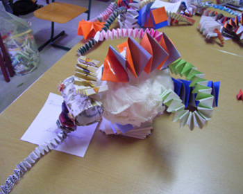 Textildruck mit Bl�ttern